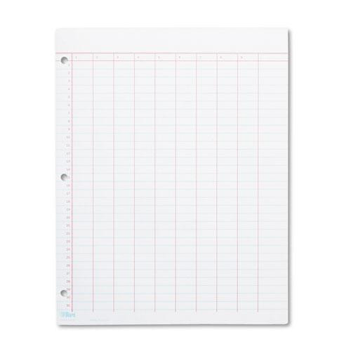 Data Pad With Numbered Column Headings, Data/lab-record Format, Wide/legal Rule, 10 Columns, 8.5 X 11, White, 50 Sheets