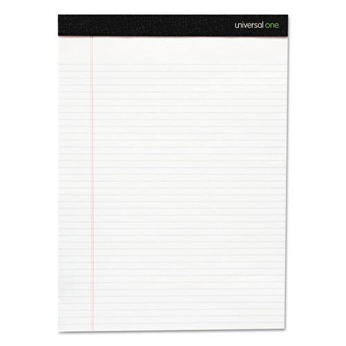 Premium Ruled Writing Pads With Heavy-duty Back, Wide/legal Rule, Black Headband, 50 White 8.5 X 11 Sheets, 12/pack
