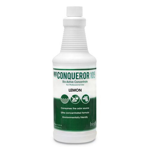 Bio Conqueror 105 Enzymatic Odor Counteractant Concentrate, Citrus, 32 Oz Bottle, 12/carton