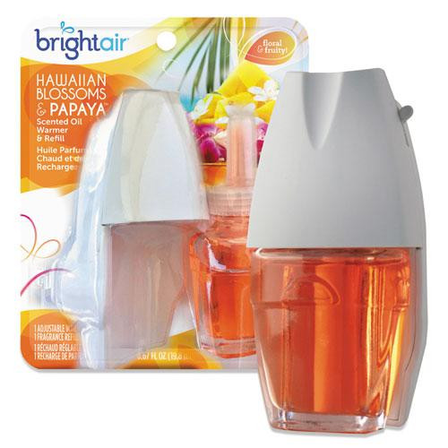 Electric Scented Oil Air Freshener Warmer And Refill Combo, Hawaiian Blossoms And Papaya, 0.67 Oz