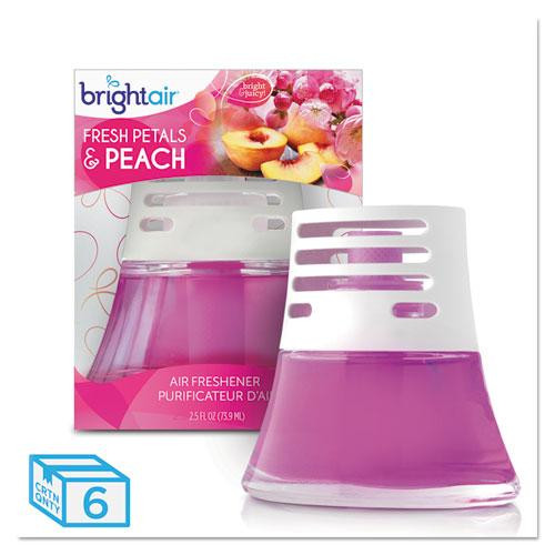 Scented Oil Air Freshener Diffuser, Fresh Petals And Peach, Pink, 2.5 Oz, 6/carton