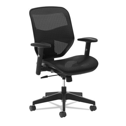 Vl534 Mesh High-back Task Chair, Supports Up To 250 Lb, 18" To 22" Seat Height, Black