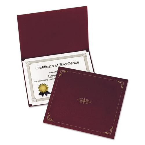 Certificate Holder, 11.25 X 8.75, Burgundy, 5/pack