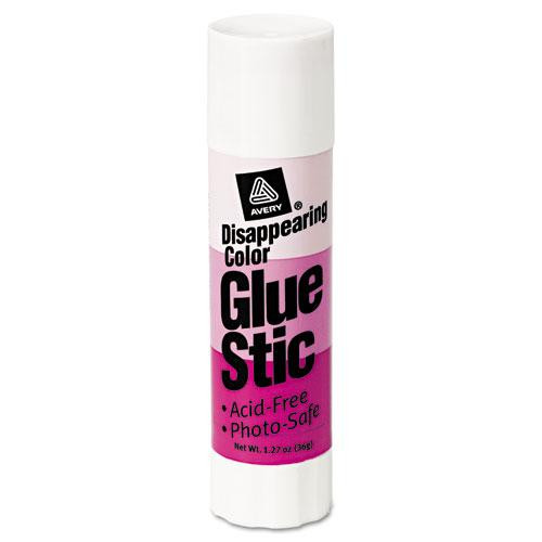 Permanent Glue Stic, 1.27 Oz, Applies Purple, Dries Clear