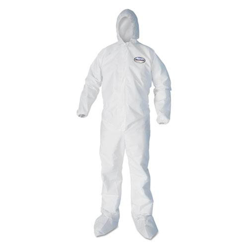 A40 Elastic-cuff, Ankle, Hood And Boot Coveralls, Large, White, 25/carton