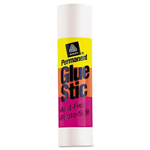 Permanent Glue Stic, 1.27 Oz, Applies White, Dries Clear