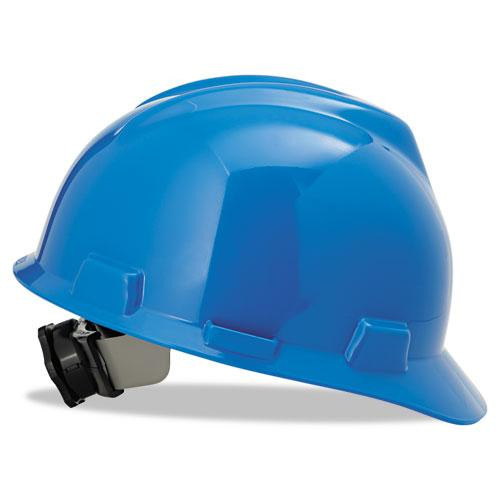 V-gard Hard Hats, Ratchet Suspension, Size 6.5 To 8, Blue