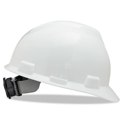 V-gard Hard Hats, Ratchet Suspension, Size 6.5 To 8, White