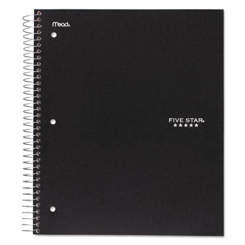 Wirebound Notebook, 1 Subject, Medium/college Rule, Black Cover, 11 X 8.5, 100 Sheets - MEA72057