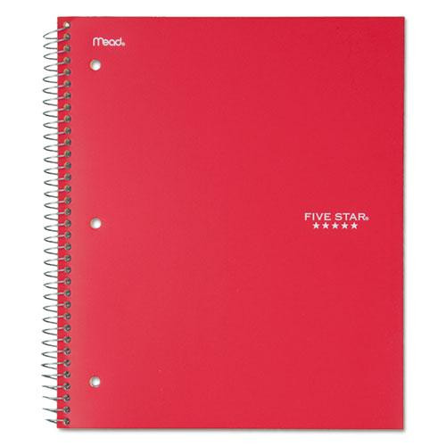 Wirebound Notebook, 1 Subject, Medium/college Rule, Red Cover, 11 X 8.5, 100 Sheets