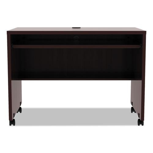 Alera Valencia Series Mobile Workstation Desk, 41.38" X 23.63" X 30", Mahogany