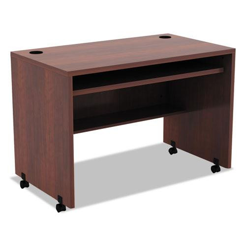 Alera Valencia Series Mobile Workstation Desk, 41.38" X 23.63" X 30", Medium Cherry