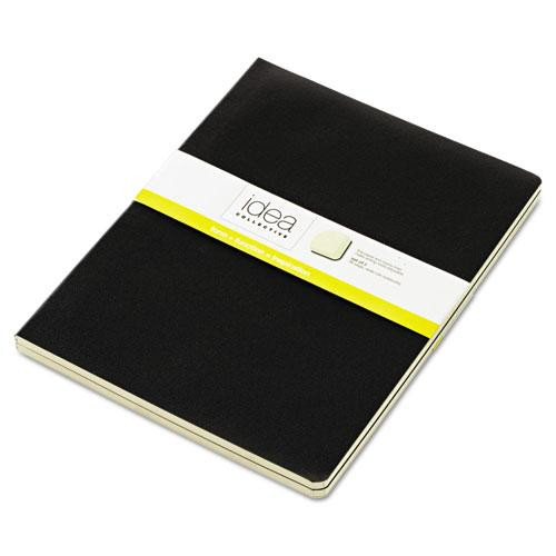 Idea Collective Journal, Soft Cover, 1 Subject, Wide/legal Rule, Black Cover, 10 X 7.5, 48 Sheets, 2/pack