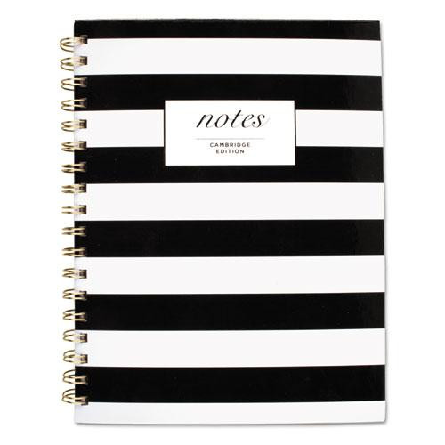 Black And White Striped Hardcover Notebook, 1 Subject, Wide/legal Rule, Black/white Stripes Cover, 9.5 X 7.25, 80 Sheets