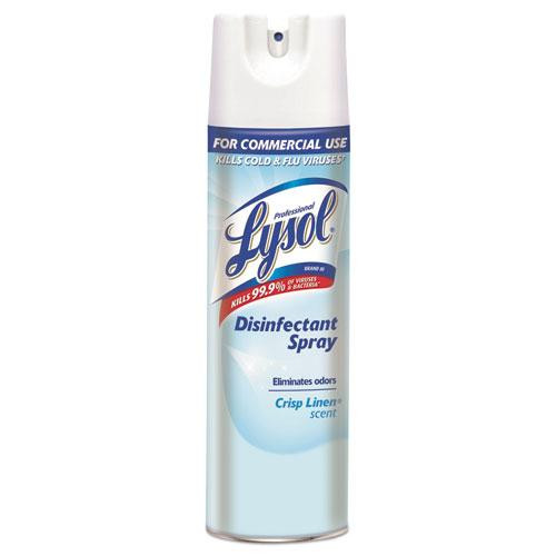 Disinfectant Spray, Crisp Linen, 19 Oz Aerosol Spray, 12/carton