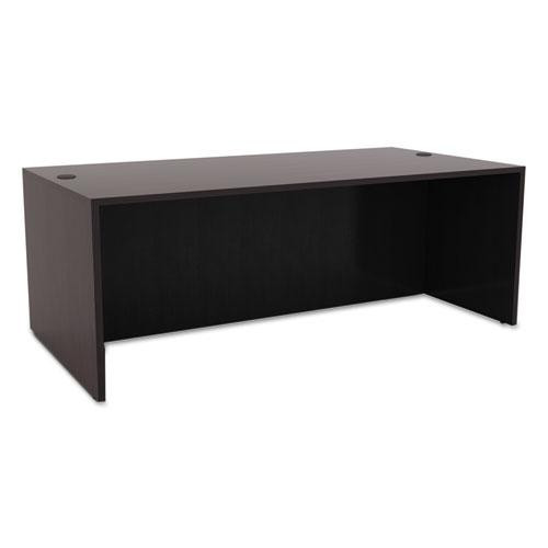 Alera Valencia Series Straight Front Desk Shell, 71" X 35.5" X 29.63", Espresso