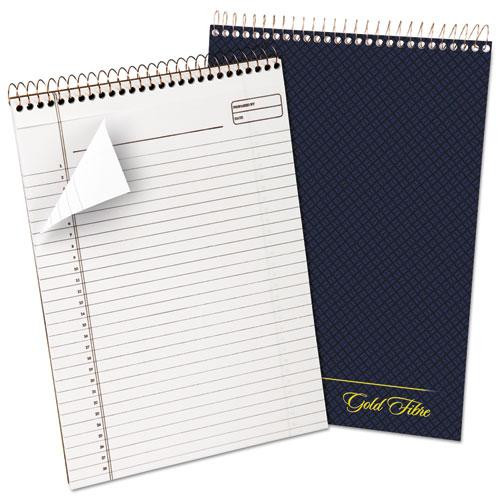 Gold Fibre Wirebound Project Notes Pad, Project-management Format, Navy Cover, 70 White 8.5 X 11.75 Sheets