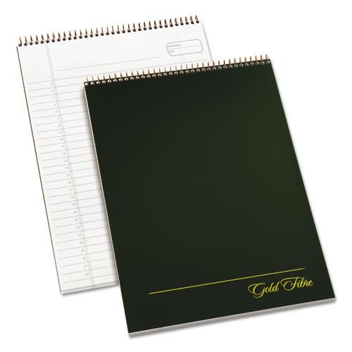 Gold Fibre Wirebound Project Notes Pad, Project-management Format, Green Cover, 70 White 8.5 X 11.75 Sheets
