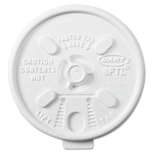 Lift N' Lock Plastic Hot Cup Lids, Fits 8 Oz Cups, White, 1,000/carton