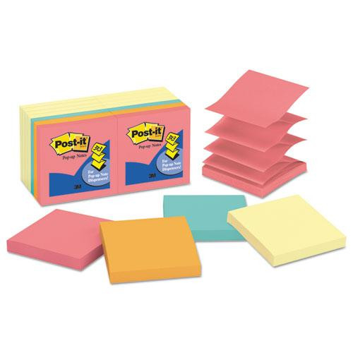 Original Pop-up Notes Value Pack, 3" X 3", (8) Canary Yellow, (6) Poptimistic Collection Colors, 100 Sheets/pad, 14 Pads/pack