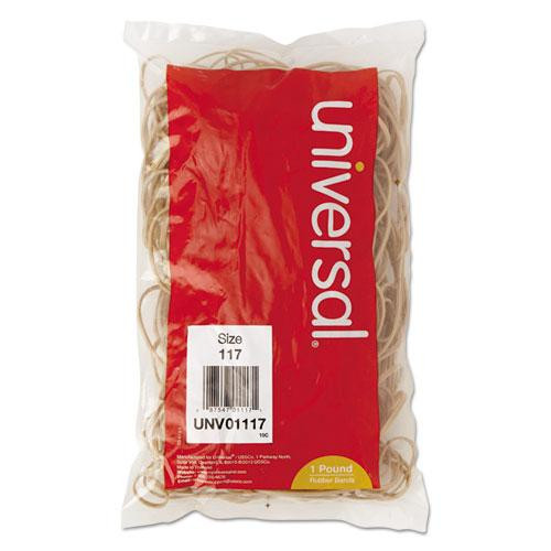 Rubber Bands, Size 117, 0.06" Gauge, Beige, 1 Lb Box, 210/pack