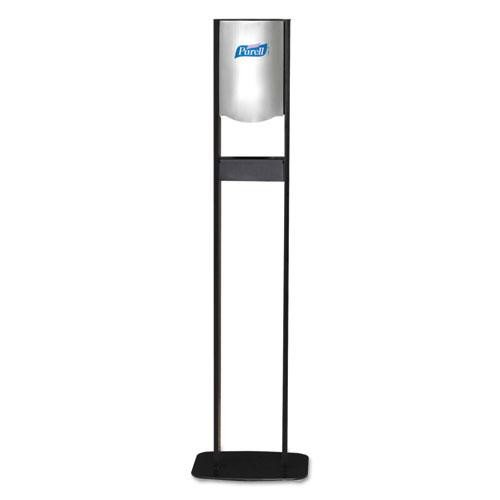 Elite Ltx Floor Stand Dispenser Station, 1,200 Ml, 15.25 X 9.86 X 58.1, Chrome/black