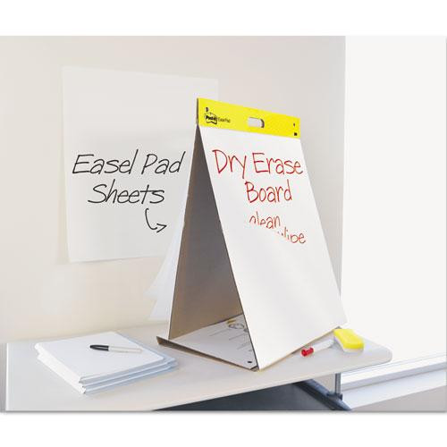 Pad Plus Tabletop Easel Pad With Self-stick Sheets And Dry Erase Board, Unruled, 20 X 23, White, 20 Sheets