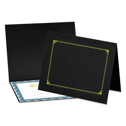 Certificate/document Cover, 8.5 X 11; 8 X 10; A4, Black, 6/pack