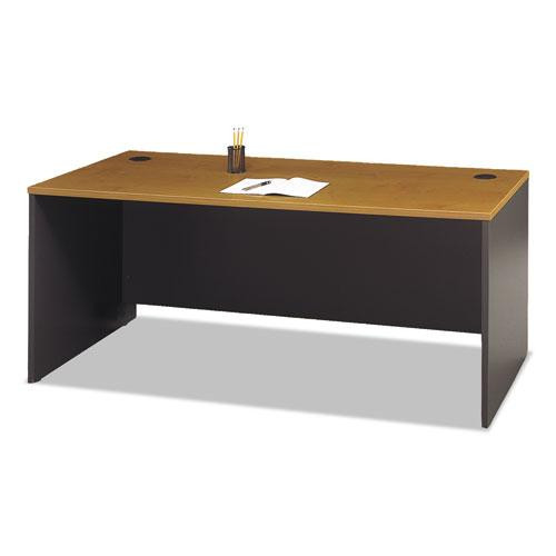 Series C Collection Desk Shell, 71.13" X 29.38" X 29.88", Natural Cherry/graphite Gray