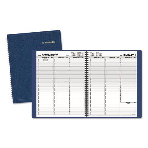 Weekly Appointment Book, 11 X 8.25, Navy Cover, 13-month (jan To Jan): 2023 To 2024