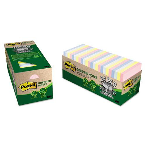 Original Recycled Note Pad Cabinet Pack, 3" X 3", Sweet Sprinkles Collection Colors, 75 Sheets/pad, 24 Pads/pack