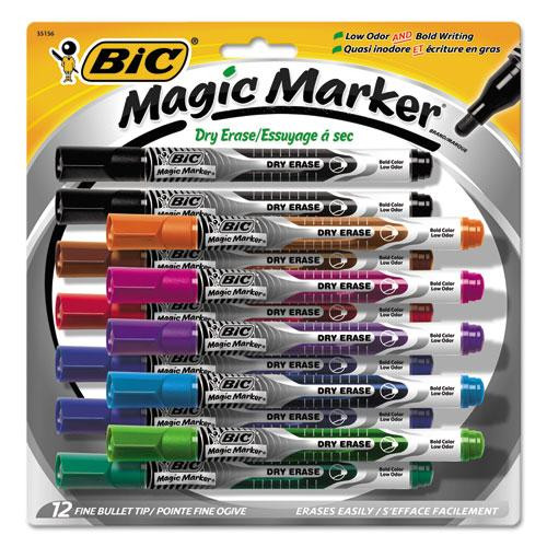 Intensity Advanced Dry Erase Marker, Pocket-style, Medium Bullet Tip, Assorted Colors, Dozen