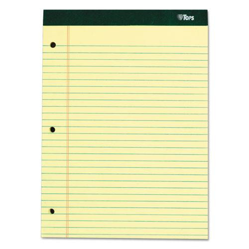 Double Docket Ruled Pads, Wide/legal Rule, 100 Canary-yellow 8.5 X 11.75 Sheets, 6/pack