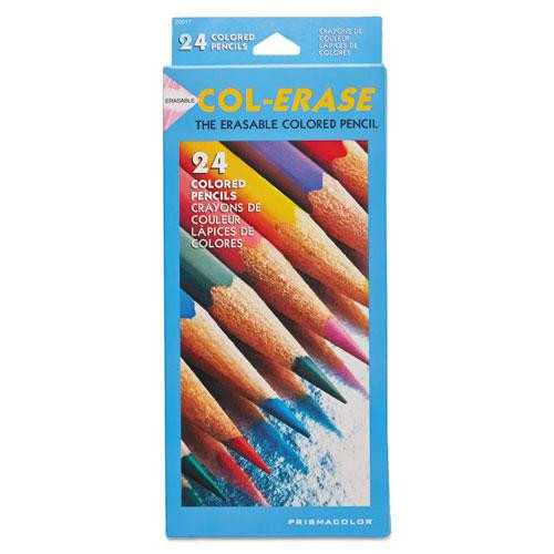 Col-erase Pencil With Eraser, 0.7 Mm, 2b (#1), Assorted Lead/barrel Colors, 24/pack