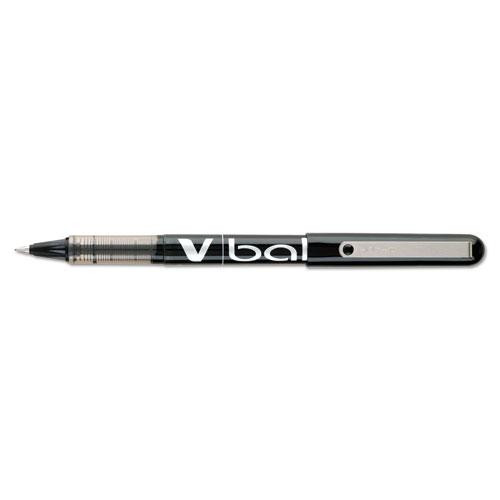 Vball Liquid Ink Roller Ball Pen, Stick, Extra-fine 0.5 Mm, Black Ink, Black Barrel, Dozen