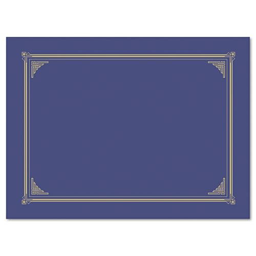 Certificate/document Cover, 12.5 X 9.75, Metallic Blue, 6/pack