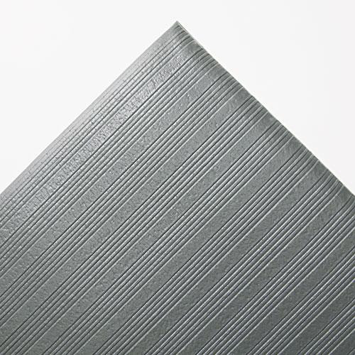 Ribbed Anti-fatigue Mat, Vinyl, 36 X 60, Gray