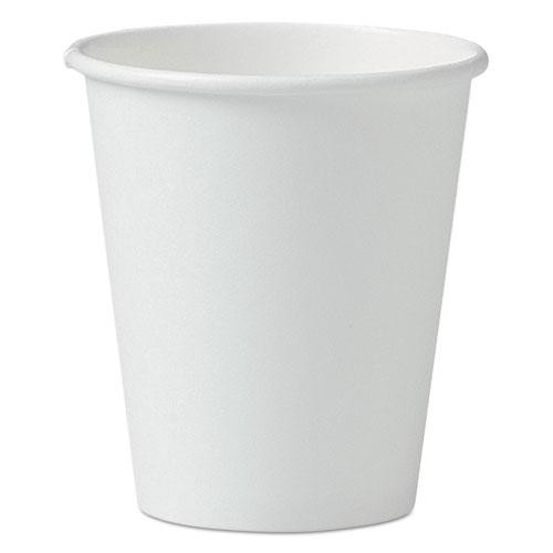 Single-sided Poly Paper Hot Cups, 6 Oz, White, 50/pack, 20 Packs/carton