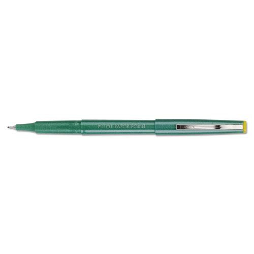 Razor Point Fine Line Porous Point Pen, Stick, Extra-fine 0.3 Mm, Green Ink, Green Barrel, Dozen
