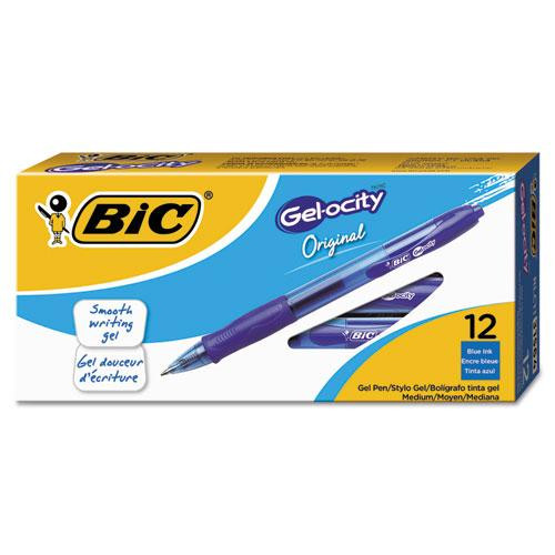 Gel-ocity Gel Pen, Retractable, Medium 0.7 Mm, Blue Ink, Translucent Blue Barrel, Dozen