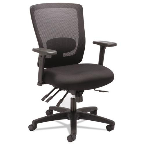 Alera Envy Series Mesh Mid-back Multifunction Chair, Supports Up To 250 Lb, 17" To 21.5" Seat Height, Black