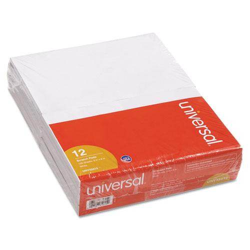 Scratch Pads, Unruled, 5 X 8, White, 100 Sheets, 12/pack
