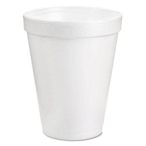 Foam Drink Cups, 8 Oz, White, 25/bag, 40 Bags/carton