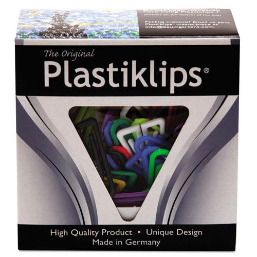 Plastiklips Paper Clips, Large, Smooth, Assorted Colors, 200/box