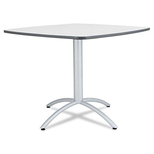Cafeworks Table, Cafe-height, Square Top, 36w X 36d X 30h, Gray/silver