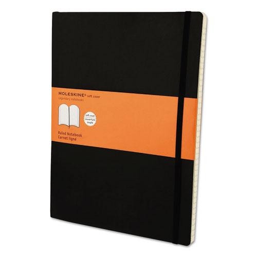 Notebook,soft,ruled,xl,bk