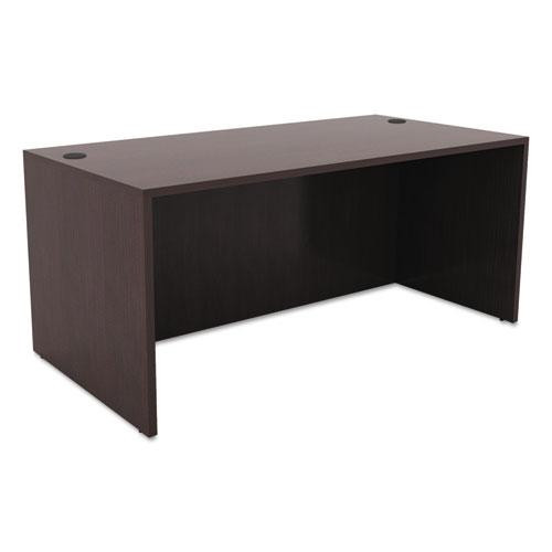 Alera Valencia Series Straight Front Desk Shell, 59.13" X 29.5" X 29.63", Espresso