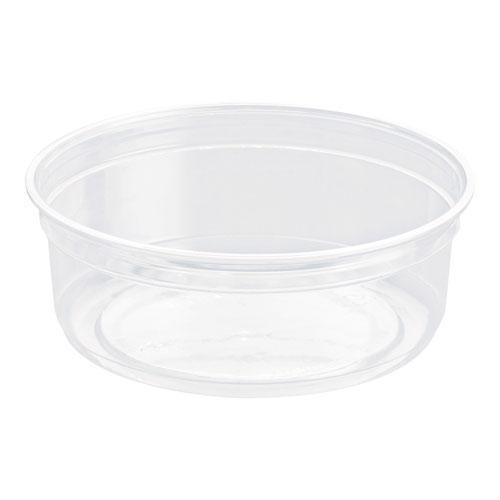 Bare Eco-forward Rpet Deli Containers, 8 Oz, 4.6" Diameter X 1.8"h, Clear, Plastic, 500/carton