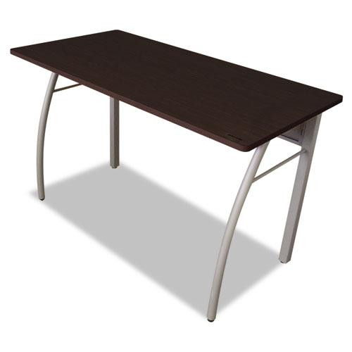 Trento Line Rectangular Desk, 47.25" X 23.63" X 29.5", Mocha/gray