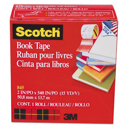 Book Tape, 3" Core, 2" X 15 Yds, Clear